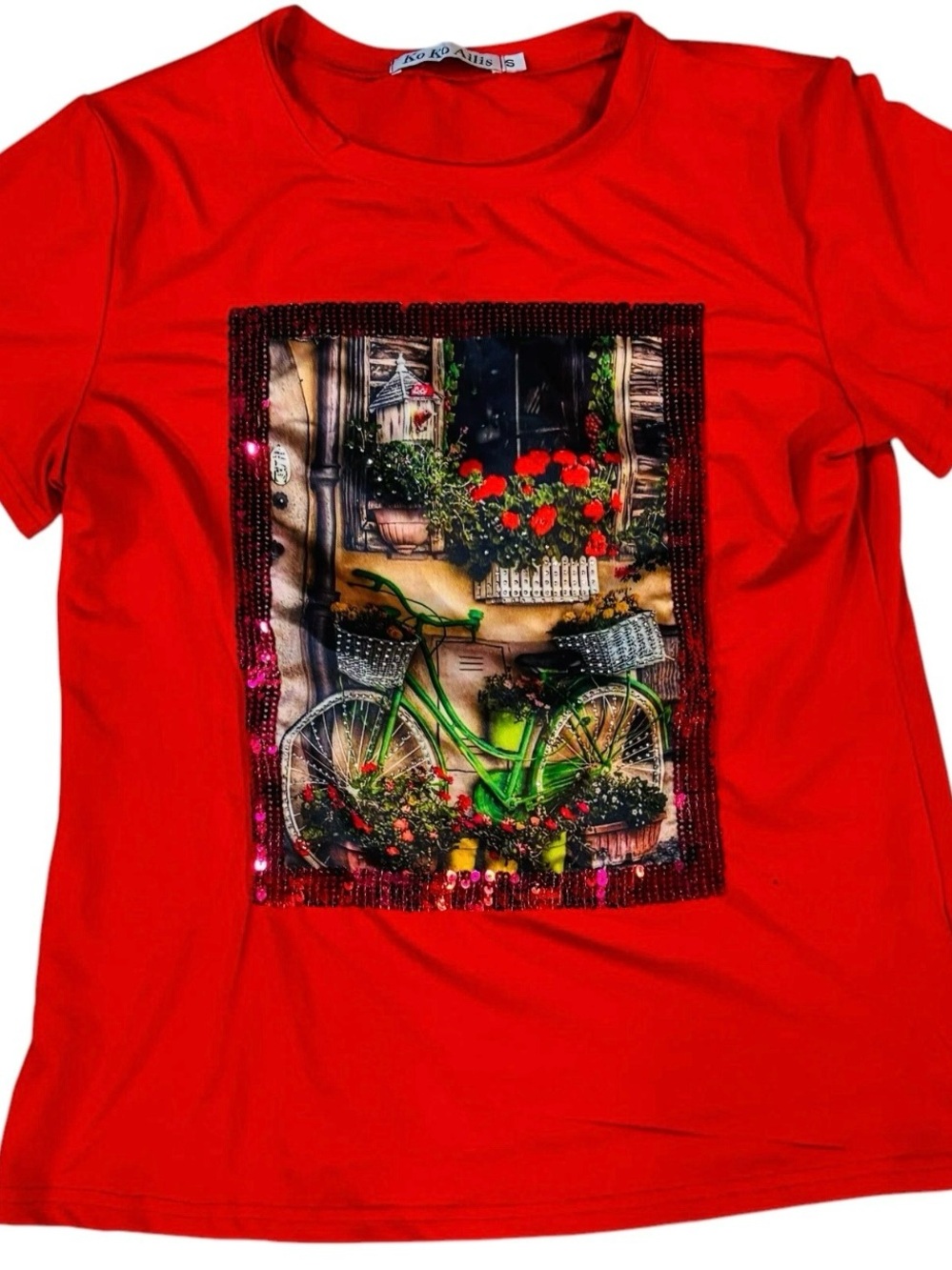 Koko Ailis  Sz S Juniors Short Sleeve Tshirt Red Woman